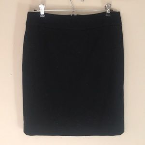Black wool pencil skirt j crew